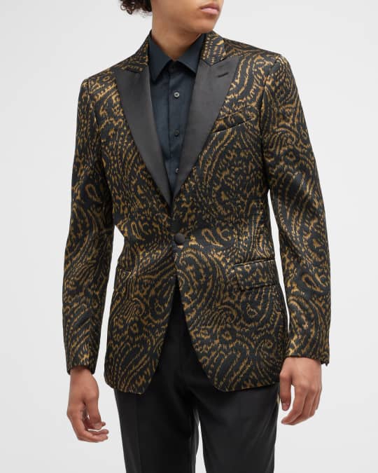 Men's Twill Tapestry Shirt Jacket, Men's Tops