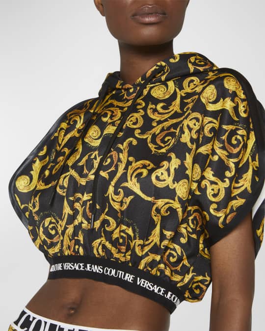 Versace crop top hoodie sale