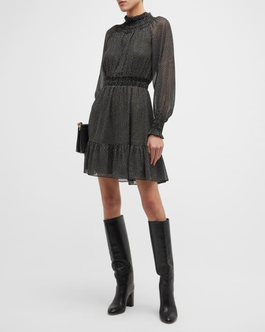 green emerald velvet dress Michael Kors Black Gold Tweed Dress main image 0