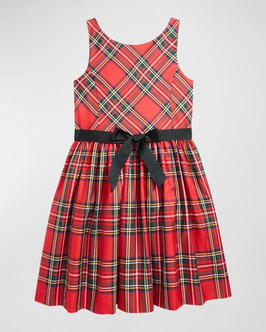 ralph lauren holiday dress Childrenswear Girl's Plaid-Print Dress, Size 7-14 category:special_occasion/valentines_day