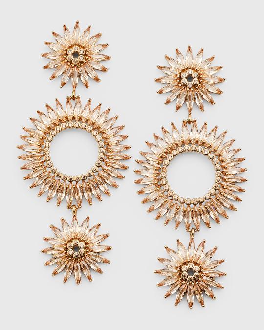 Mignonne Gavigan Crystal Madeline Earrings - Pink Multi main image 1