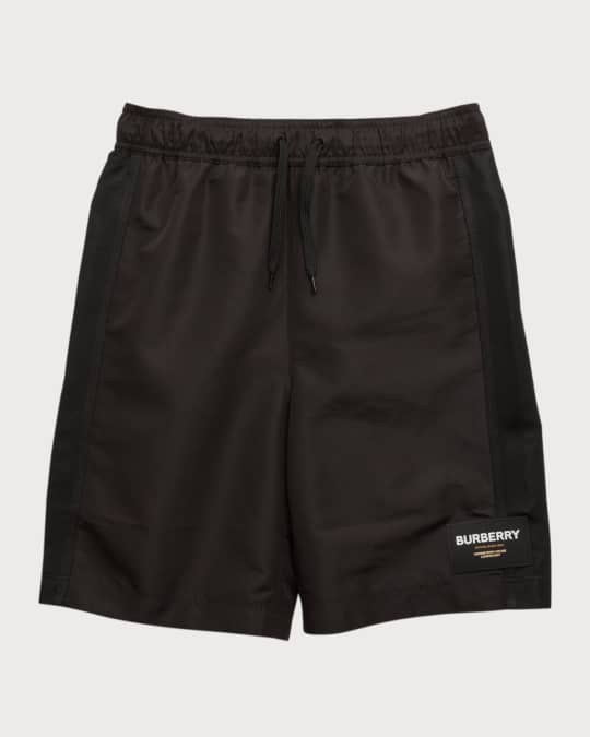 Black burberry cheap swim trunks