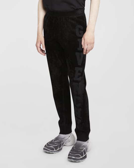 Givenchy Men s Velour Logo Track Pants Neiman Marcus