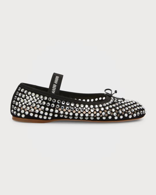 Miu miu studded flats shop