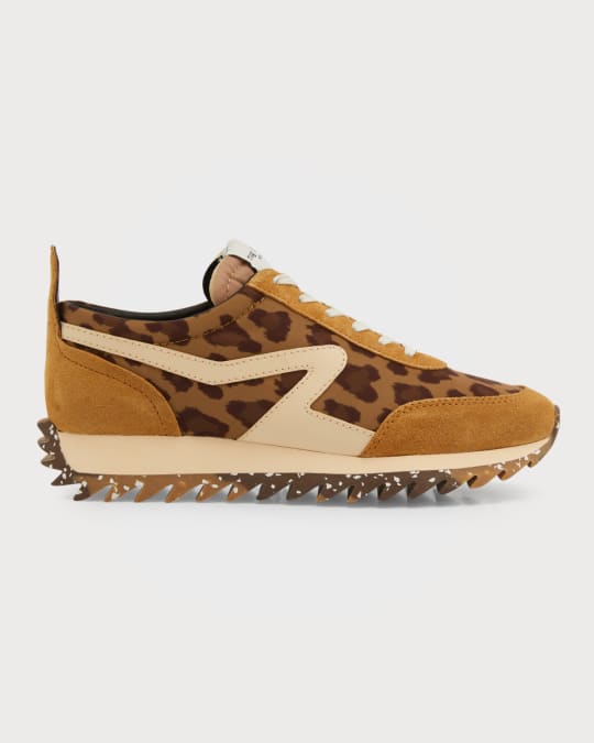 Retro Leopard Print Runner Sneakers