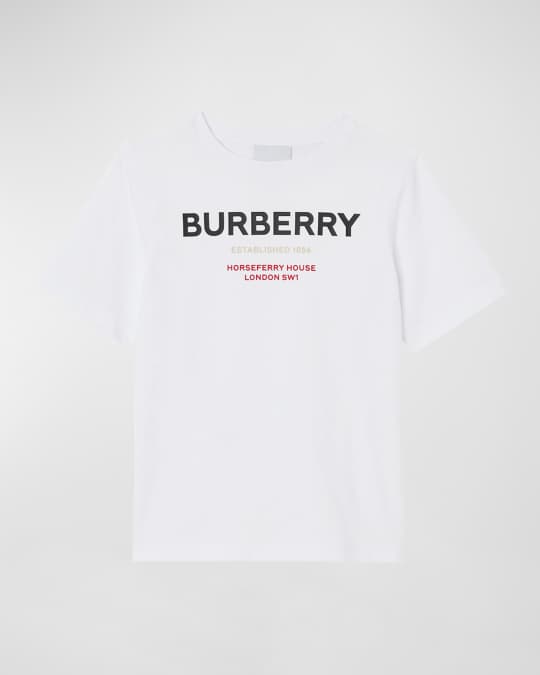 Burberry Kid s Cedar Tri Tone Logo Print T Shirt Size 3 14