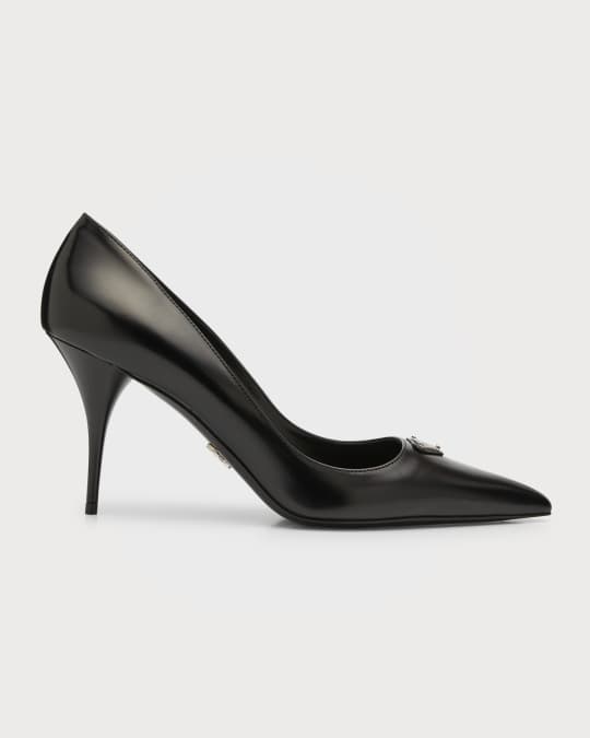 Prada Modellerie Leather Stiletto Pumps Neiman Marcus