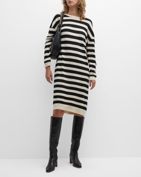 Victoria Beckham Women Red Crewneck Midi Dress With Gathered Waist And Rear Zip Closure In Viscose Blend Woman