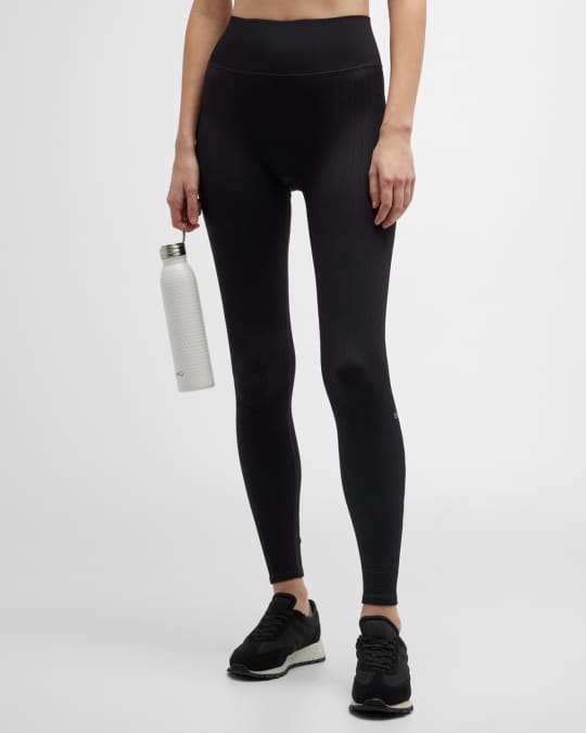 Seamless Cable-Knit Fleece High-Waist Leggings 