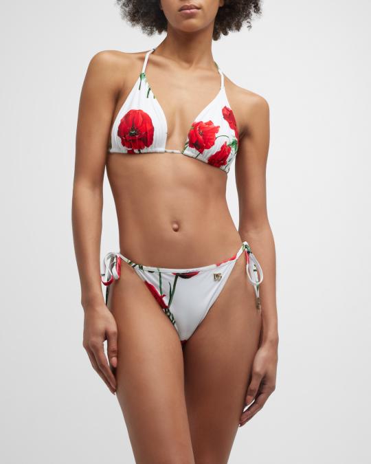 Bikini Triangle Floral Dolce&Gabbana Taille M - 2 Pièces - Fabriqué En Italie - Neuf Étiqueté
