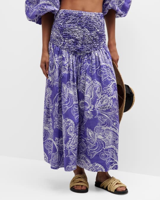 Mara Hoffman Paisley Print Nicole Maxi Skirt Neiman Marcus