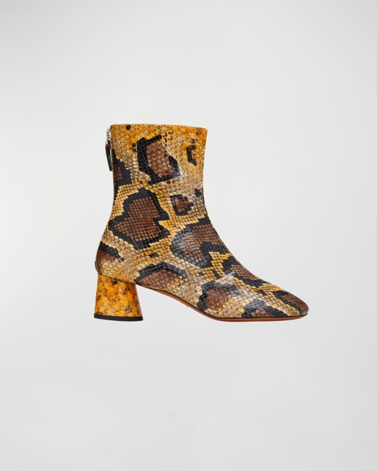 Proenza Schouler Glove Snake Embossed Ankle Boots Neiman Marcus