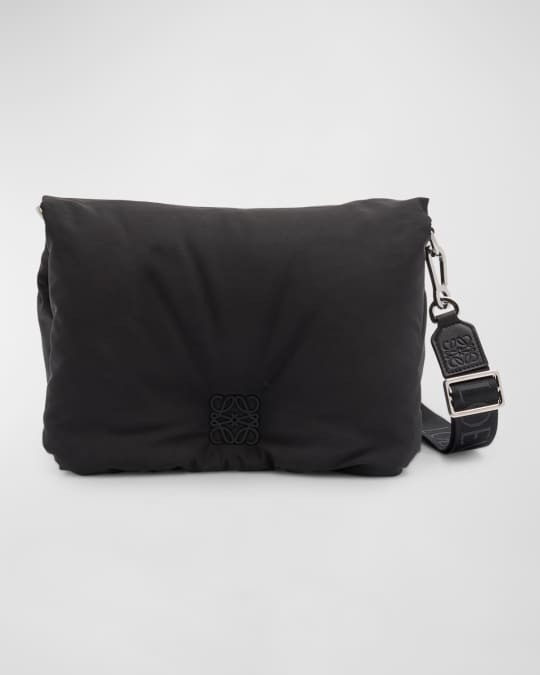 Loewe Men's Goya Puffer Messenger Bag Neiman Marcus