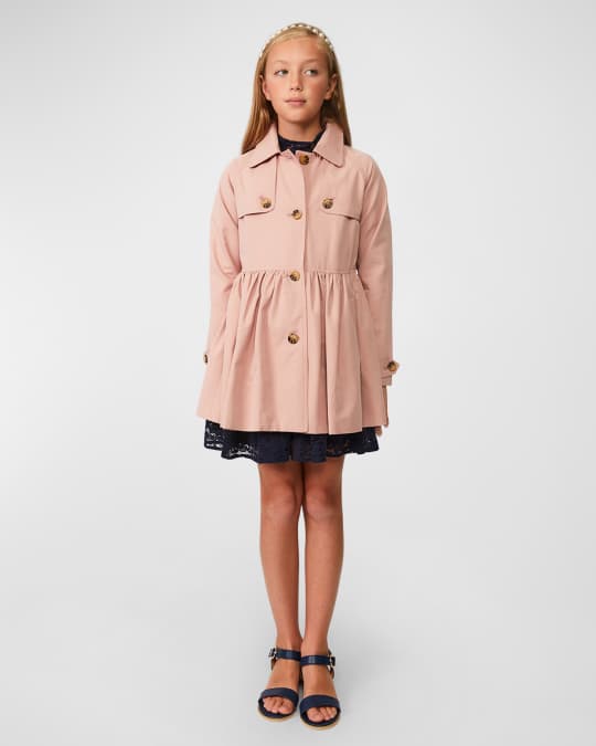 Bardot Junior Girl's Mia Classic Tortoise Shell Buttoned Trench