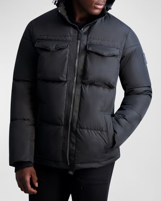 Men s Reversible Plaid Hooded Coat