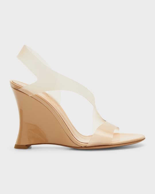Gianvito Rossi Glass Vernice Sandals | Neiman Marcus