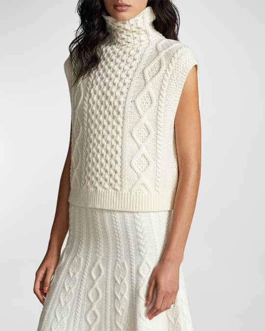 louren turtleneck knit vest