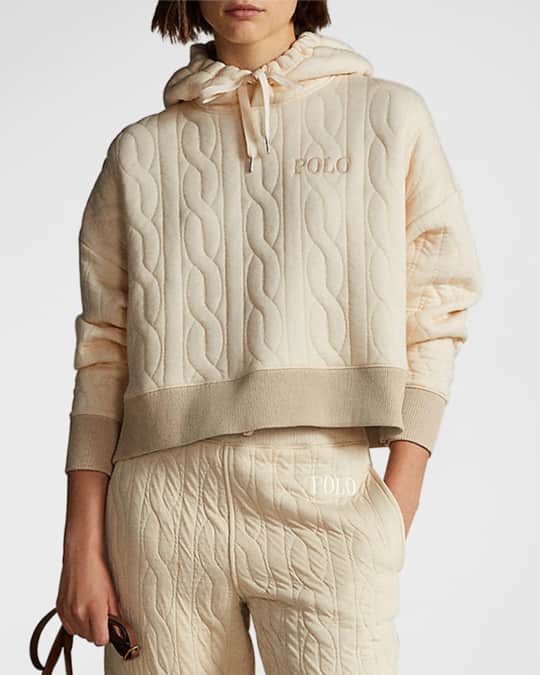 Ralph lauren top quilted hooded sweatshirt