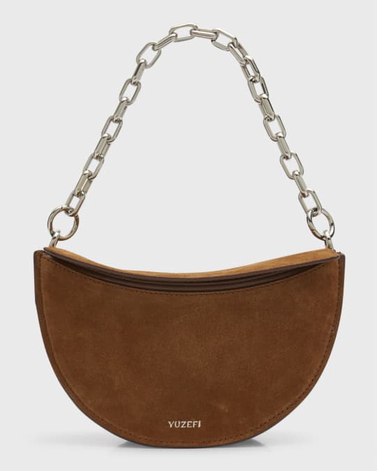 Doris Saddle Suede Shoulder Bag