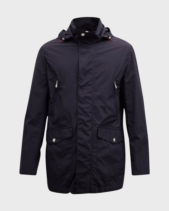 Brunello Cucinelli Men's Water-Resistant Hooded Jacket