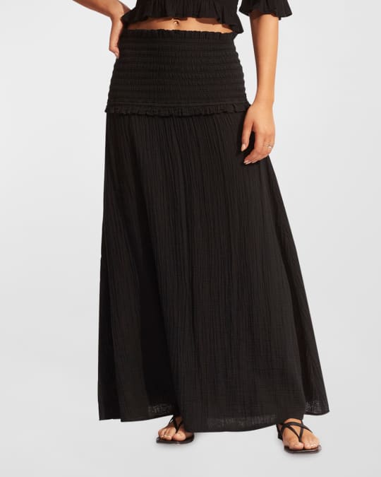 Seafolly Caspian Convertible Cotton Gauze Skirt/Dress Neiman Marcus