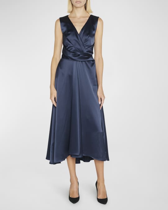navy blue dress for baby girl Floral Jacquard One-Shoulder Gown – On Sale Now with Up to 76% Off main image 0