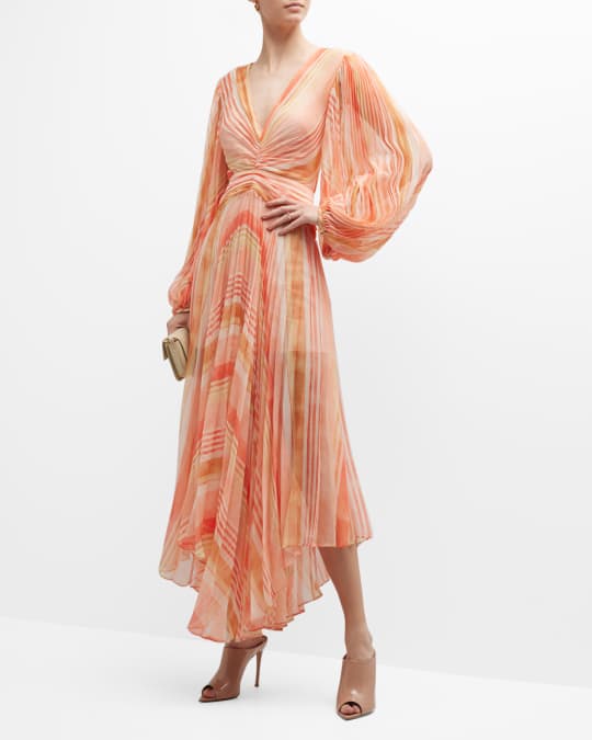 strapless open back dress Orange Floral Cutout Mini Dress – Gabi Swimwear main image 0
