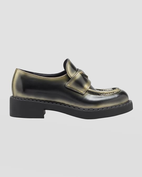 Chocolate Lambskin Loafers
