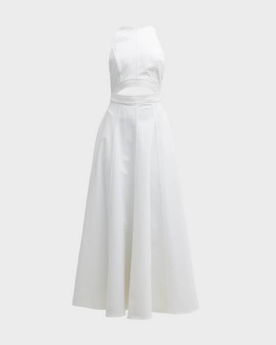 Brandon Maxwell Cutout Flare Cocktail Dress | Neiman Marcus