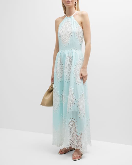 embroidered cotton maxi dress Camille Maxi Dress White / L main image 1