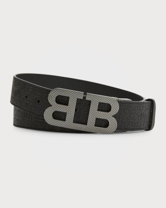 Bally Men s B Mirror Reversible Leather Belt Neiman Marcus