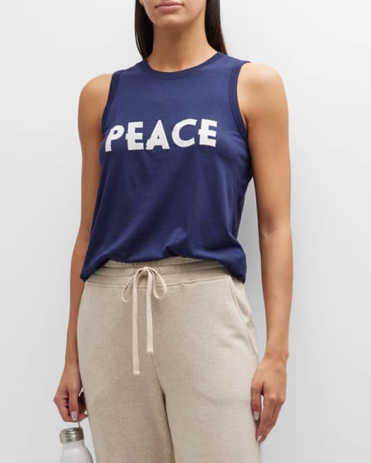 Grey Peace and Yoga Tank Top