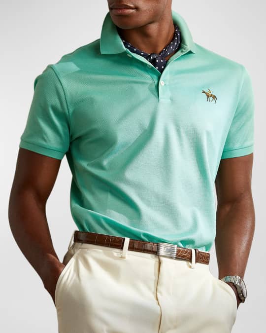Ralph Lauren Purple Label Men's Logo-Embroidered Polo Shirt | Neiman Marcus