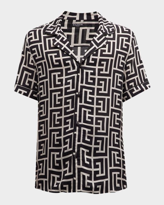 Men's Macro Monogram Pajama Shirt