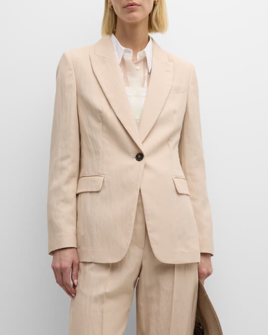 Brunello cucinelli linen blazer best sale