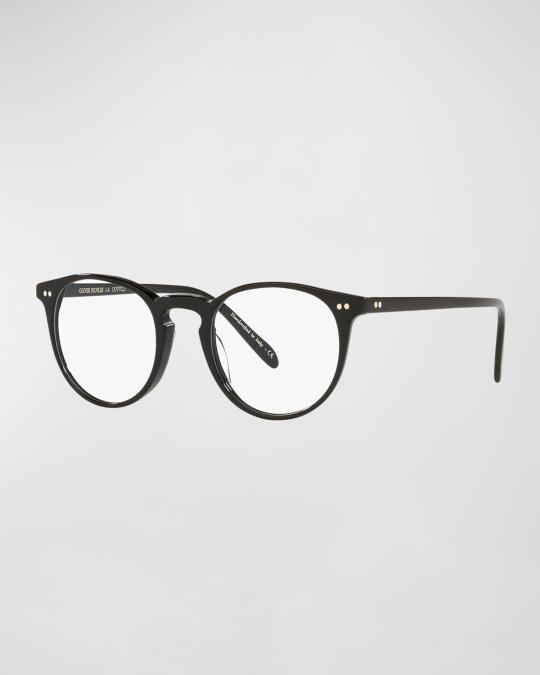 Oliver Peoples Riley Round Acetate & Plastic Optical Glasses | Neiman ...