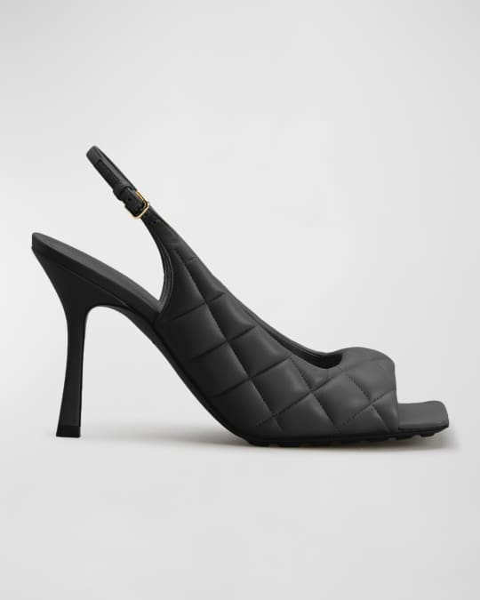 Bottega Veneta Padded Lambskin Slingback Sandals