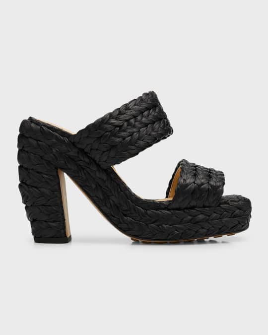 ボッテガヴェネタ Bottega Veneta Raffia Sandals Bottega Veneta Raffia Stretch Sandals - Bergdorf Goodman
