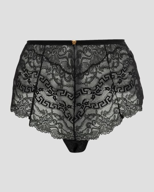 High-Rise Barocco Lace Briefs