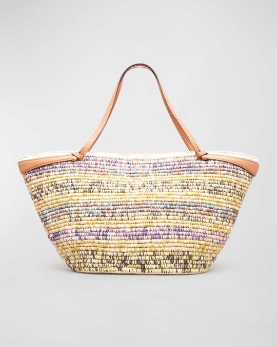 Ulla Johnson Mallorca Multicolor Raffia Carryall Tote Bag | Neiman