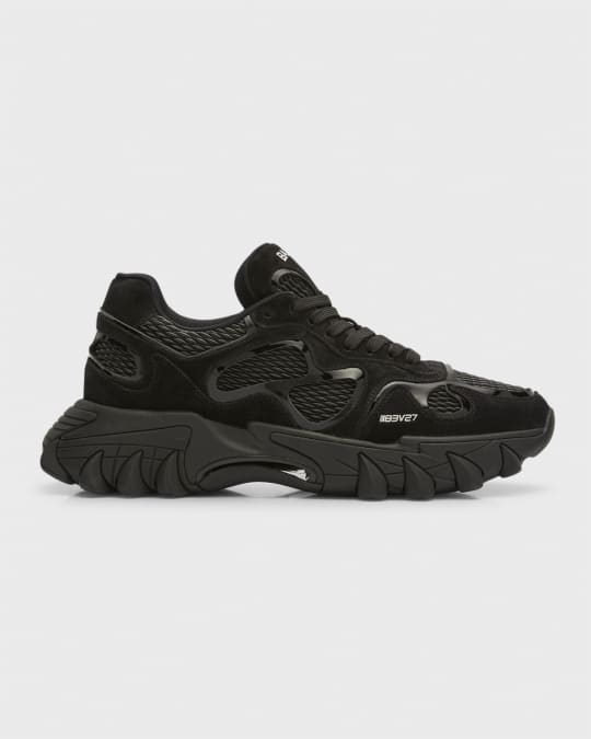 Men's B-East Mesh and Suede Trainers 
