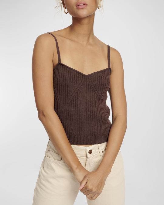Splendid Ribbed Wool-Cashmere Tank | Neiman Marcus