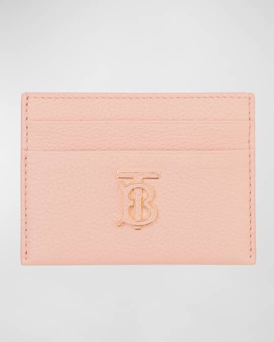 Burberry grainy sales leather card case
