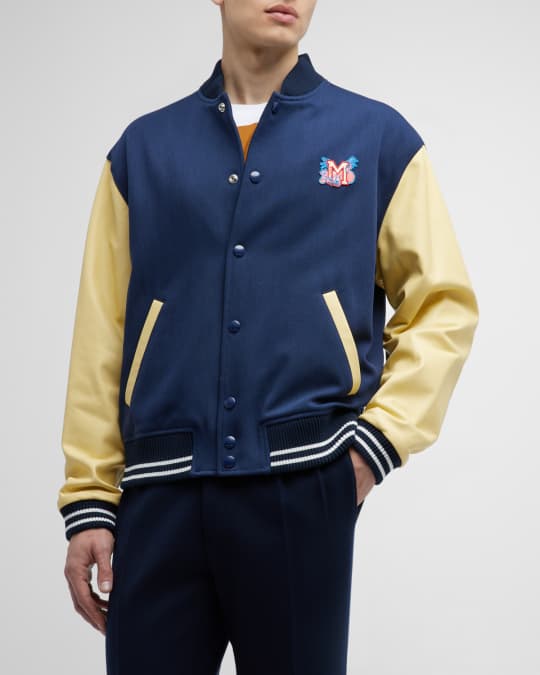 Marni Men's Bicolor Varsity Jacket Neiman Marcus