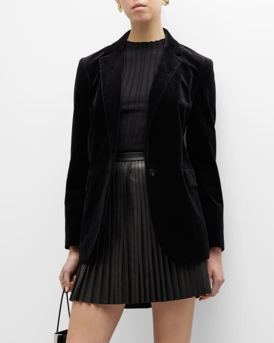 Theory Stretch Velvet Riding Blazer Neiman Marcus