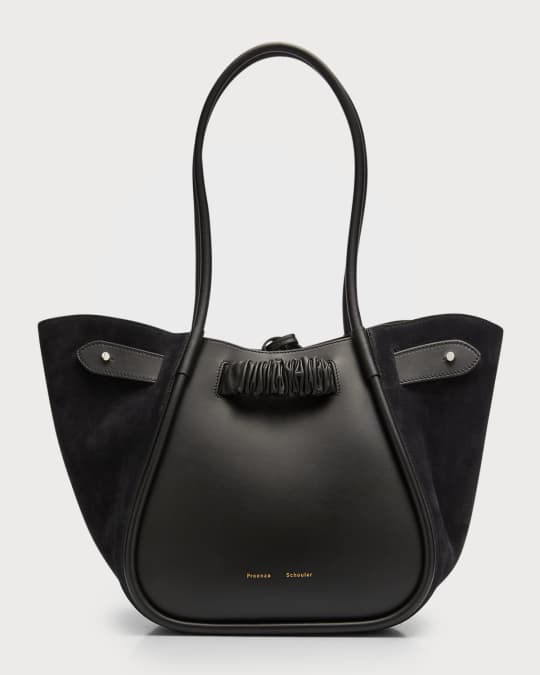 【Proenza Schouler】Large Ruched Tote in Soft Suede Proenza Schouler Large Ruched Tote in Soft Suede - Olive