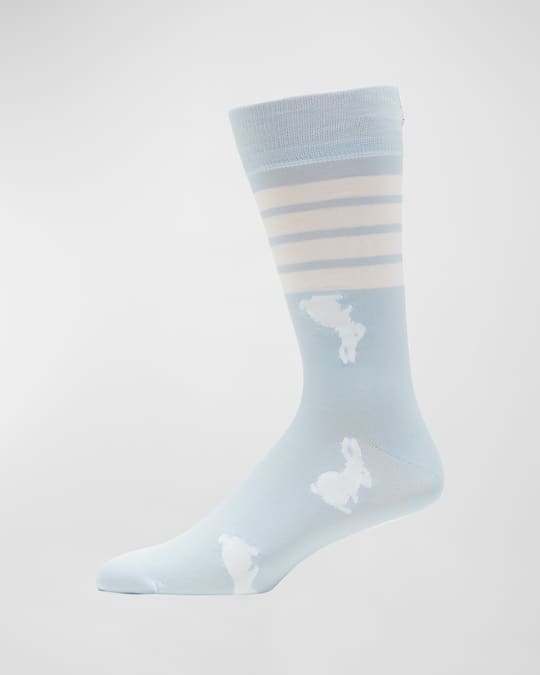 Men's 4-Bar Rabbit Mid-Calf Socks