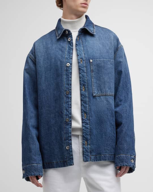 ブルゾン BOTTEGA VENETA DENIM JACKET BOTTEGA VENETA Appliquéd suede-trimmed denim jacket | NET-A