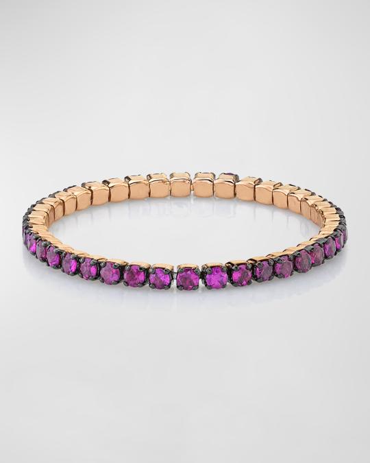 SHAY 18k Rose Gold Pink Sapphire Thread Ring, Size 5.5 | Neiman Marcus