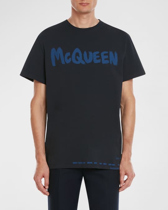 McQueen Men's Graffiti Logo T-Shirt | Neiman Marcus
